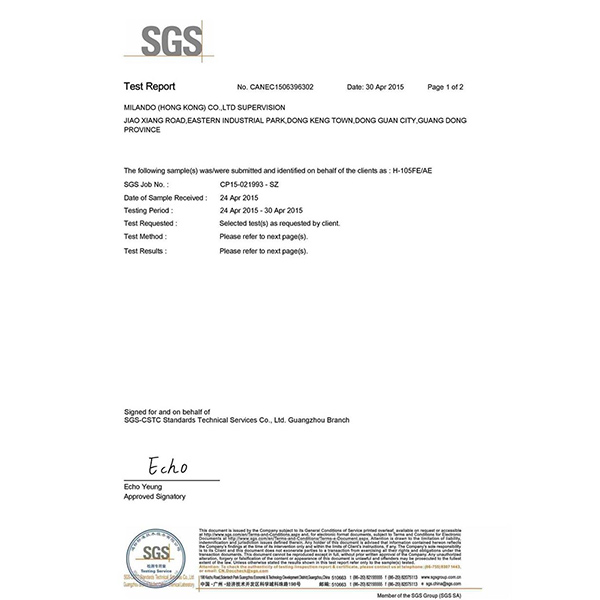 SGS certification 2-1